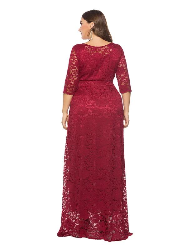 Plus size women's new elegant lace dress by Lady Ros