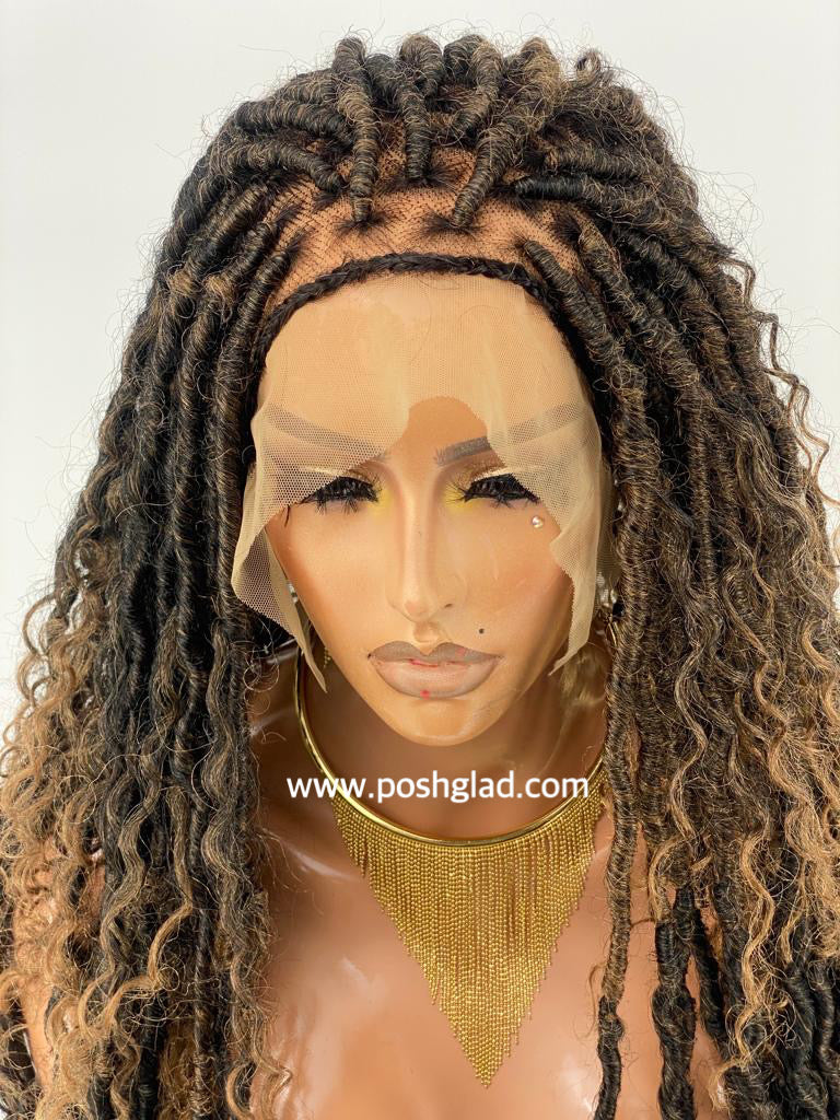 Destressed Locs Wig "Swiss Full Lace" (Ready to ship)