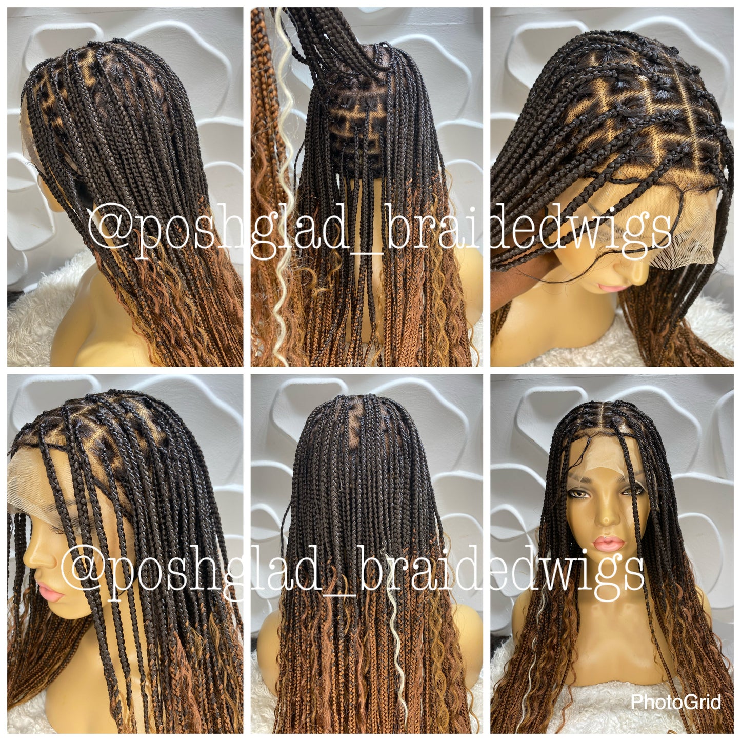 Goddess Knotless Braid Wig "Ombre Color" Full Lace (Karisma)