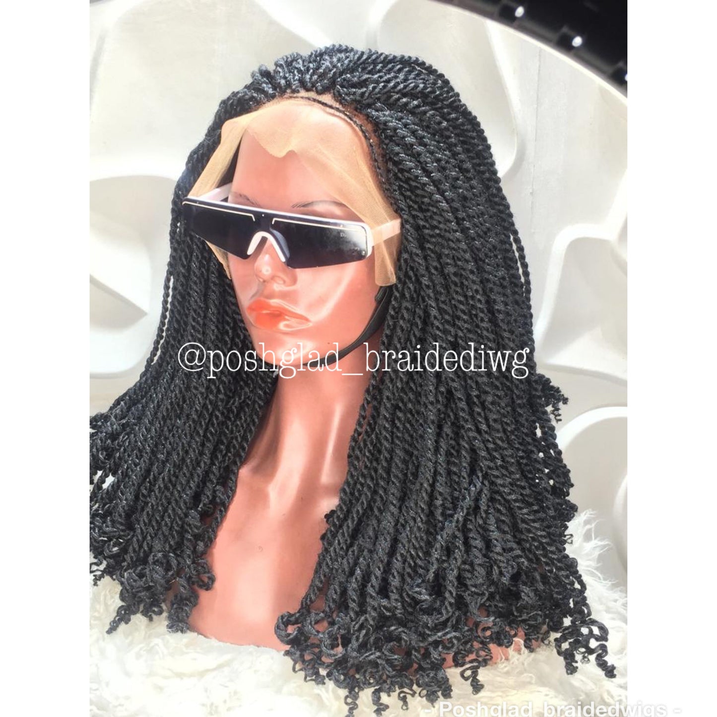 Kinky Twist Braided Wig (13 by 4 Frontal Lace) - Rockiba