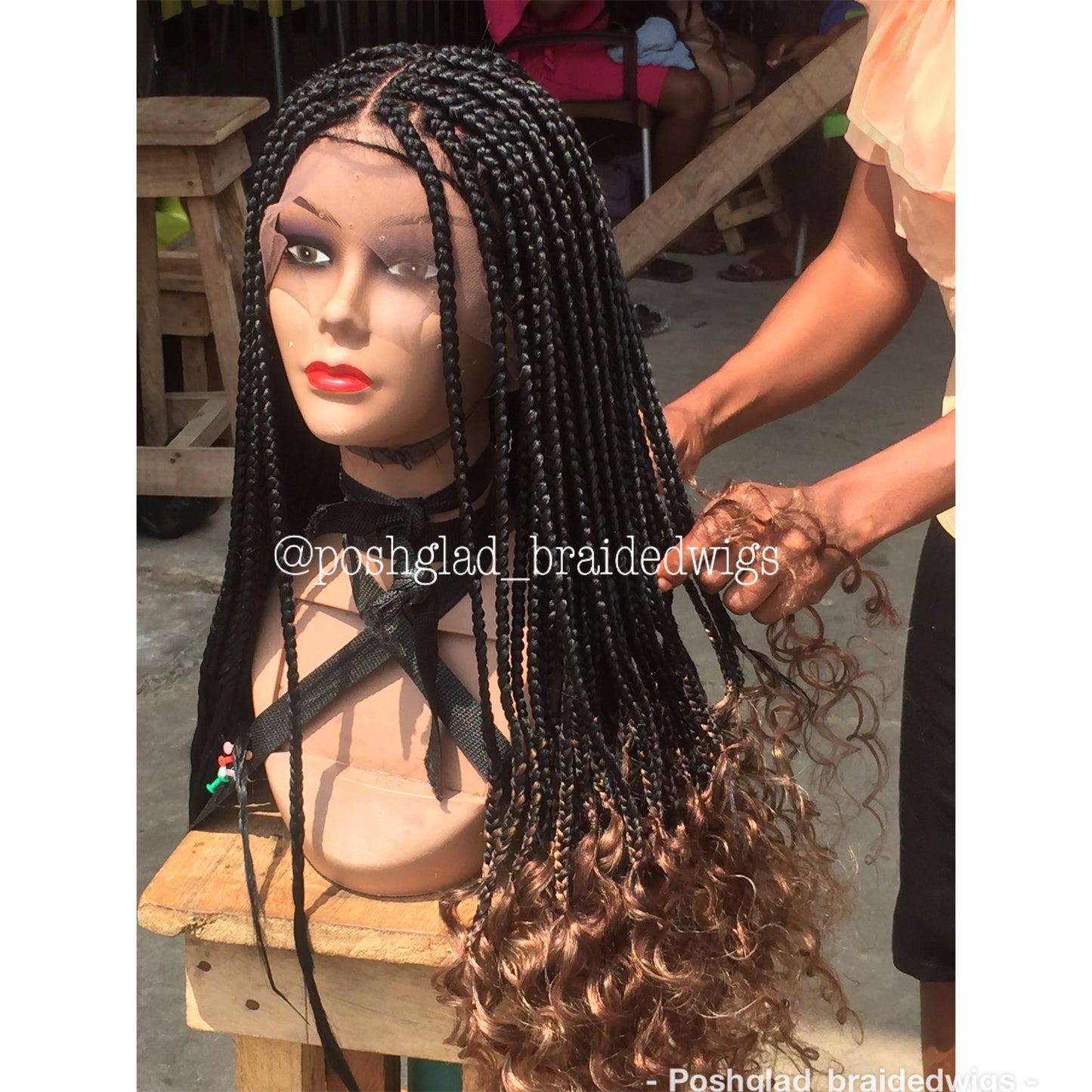 Goddess Box Braid Wig With Curly Tips - Lorensa