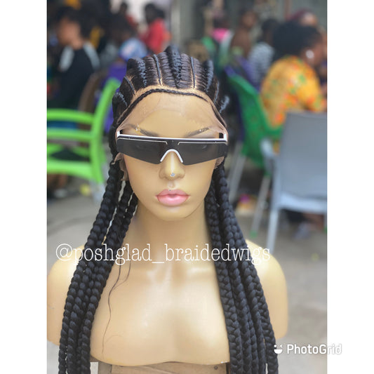 Feed In Braids To The Back - Amalia