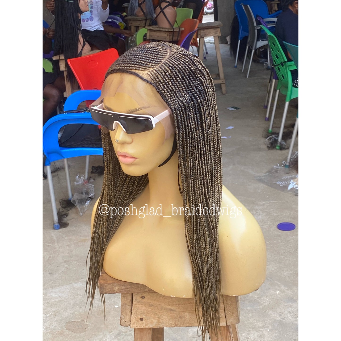 Cornrow Braid Wig - 13x4 Lace Frontal - Hawa