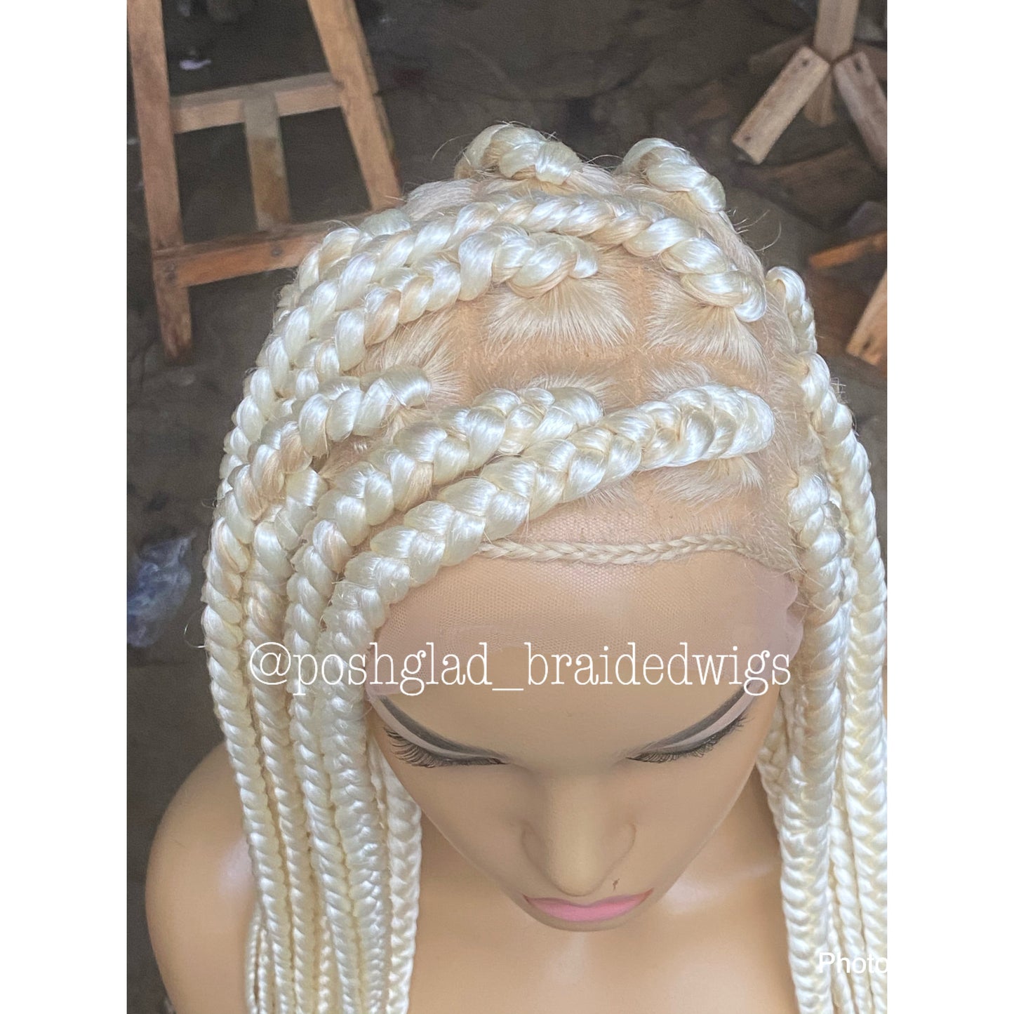 Funki JUMBO BOX BRAID PLATINUM BLONDE. (FULL LACE)