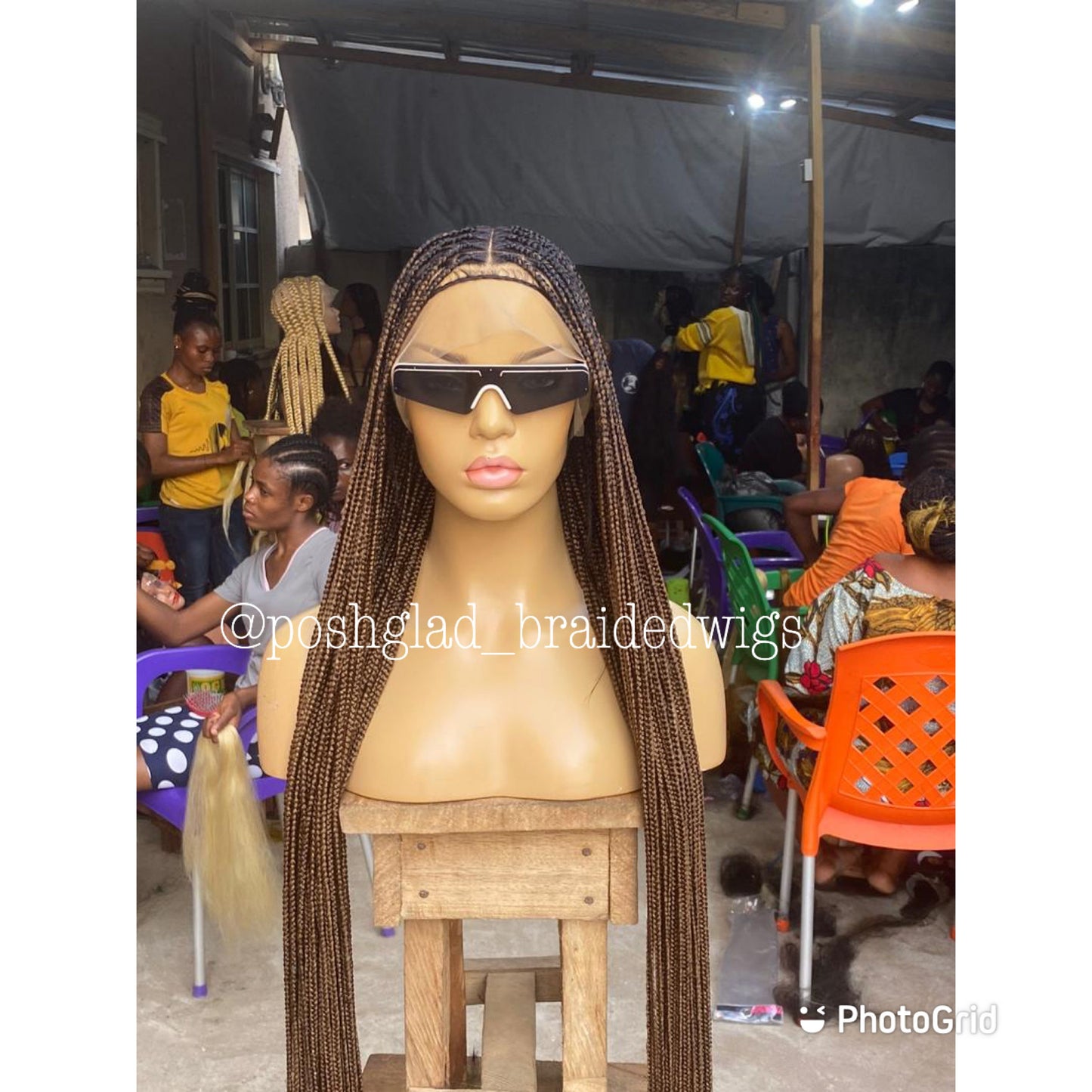 Beyoncé Honey Blonde Knotless Braid Wig "Premium Swiss Full Lace"