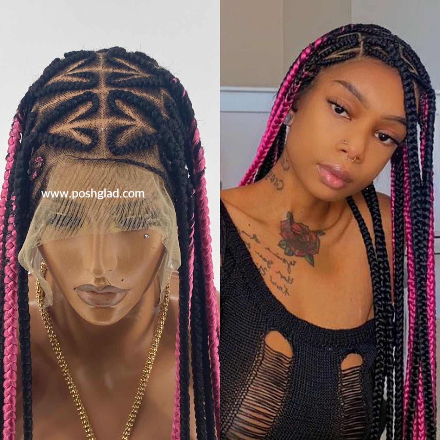 Cornrow - Miss Pink - Ready to ship