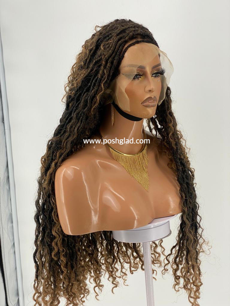 Destressed Locs Wig "Swiss Full Lace" (Ready to ship)