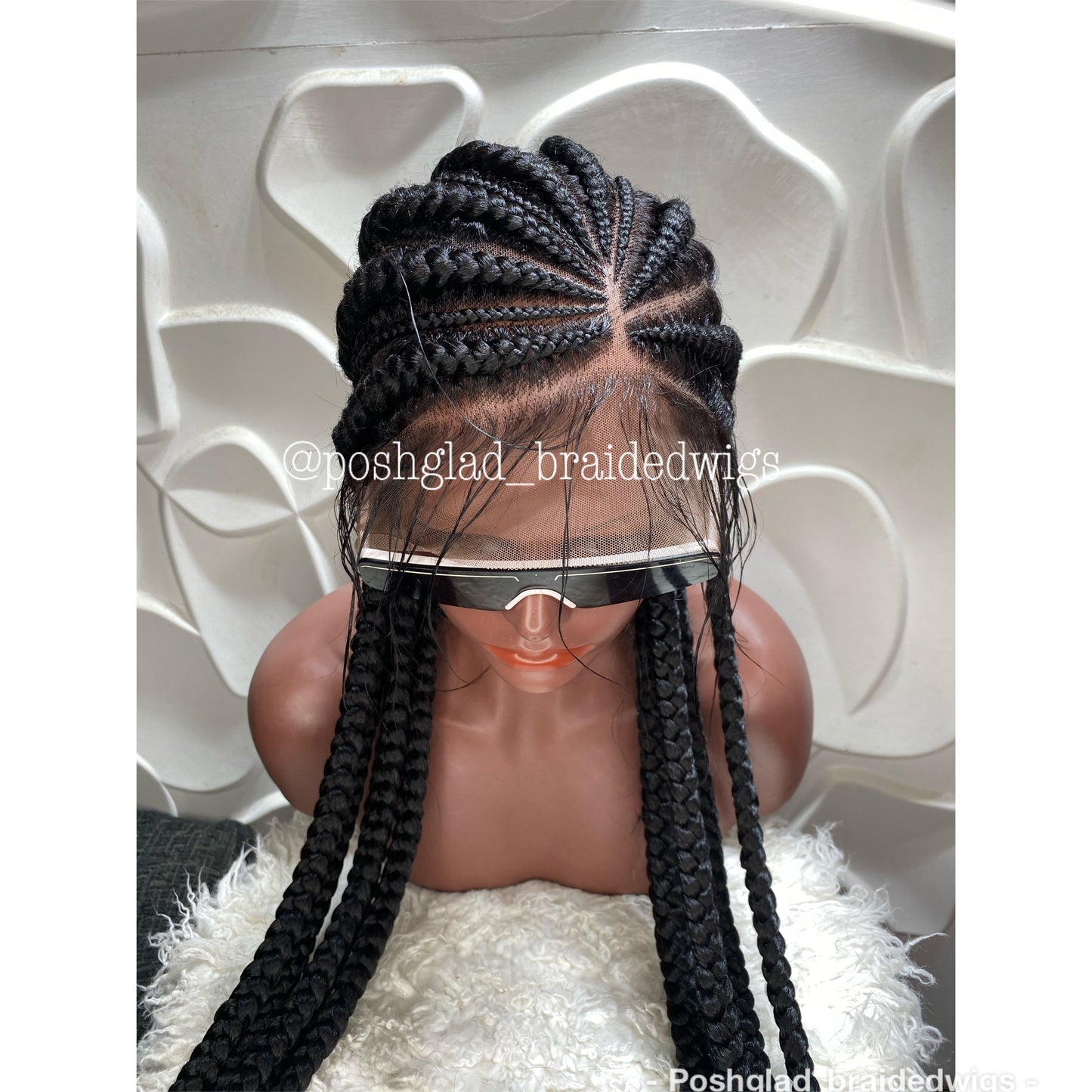 Cornrow Braid Wig - Feed In Braid Color 1B - Bolu