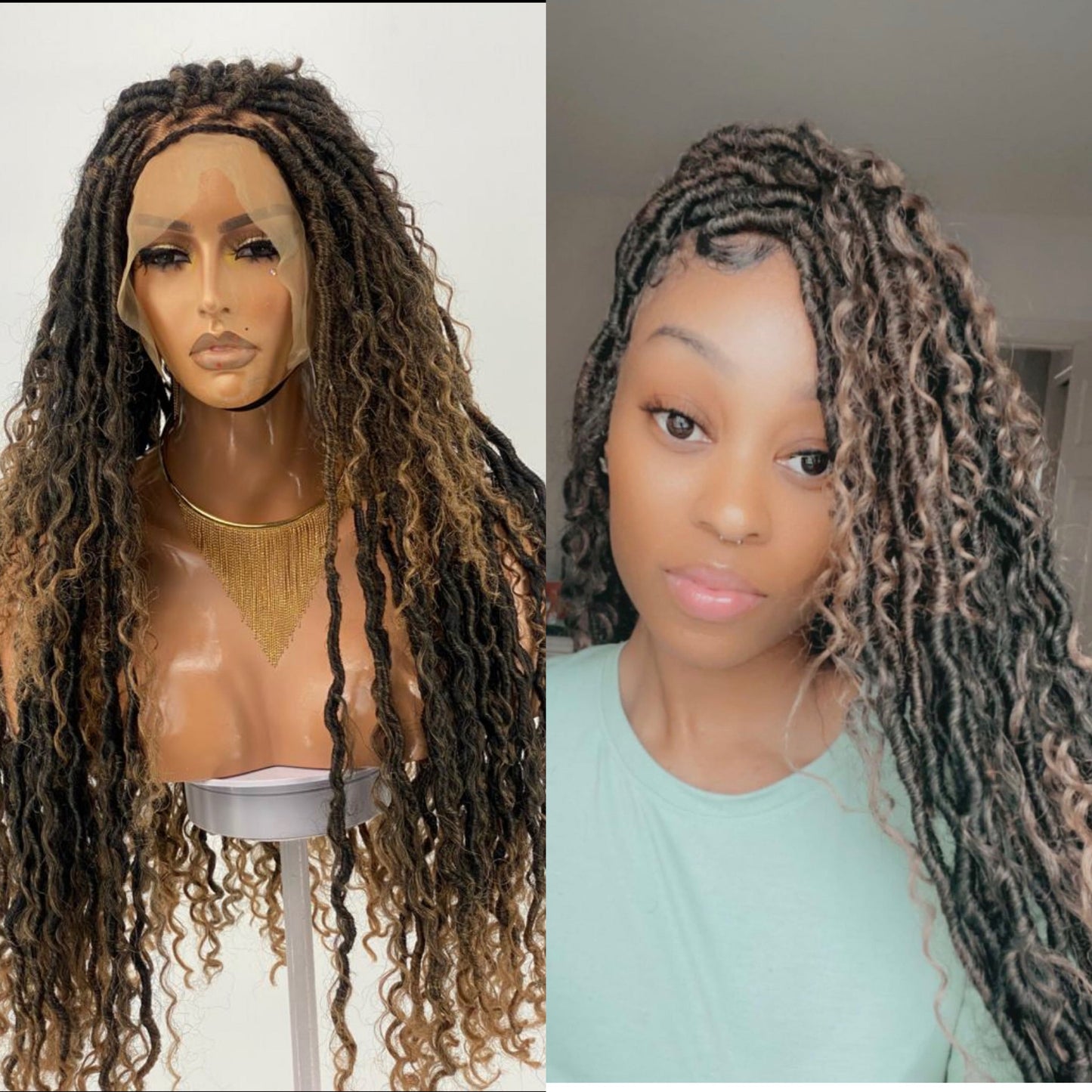 Destressed Locs Wig "Swiss Full Lace" (Ready to ship)