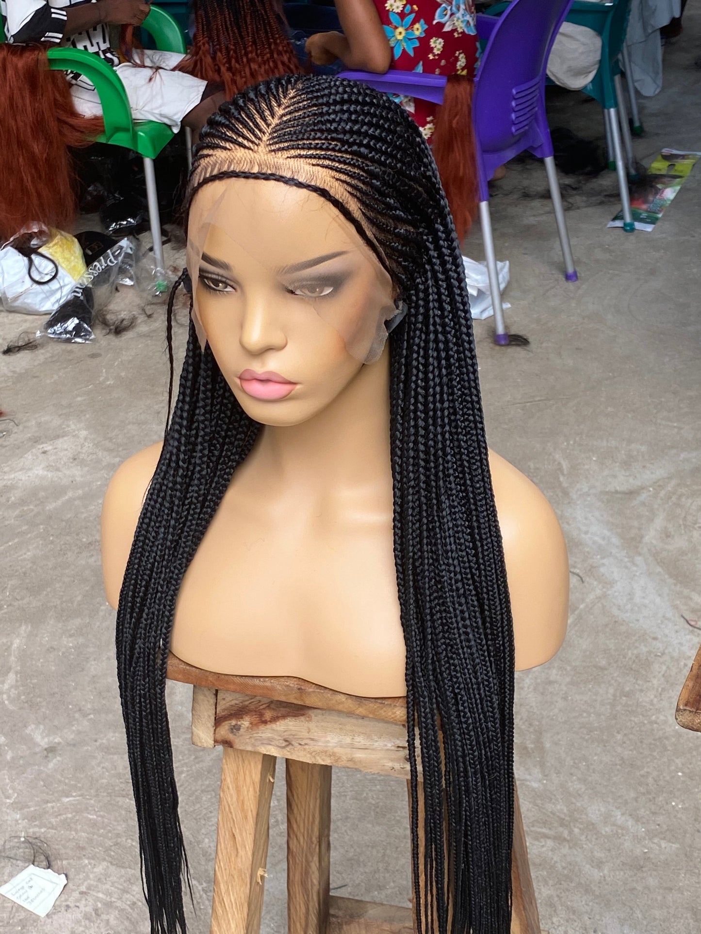 Cornrow Braid Wig - 13x6 Lace Frontal - Laraba