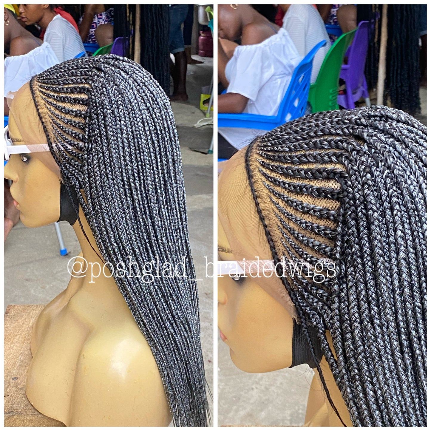 Cornrow Braid Wig - 13x4 Lace Frontal - Olamide