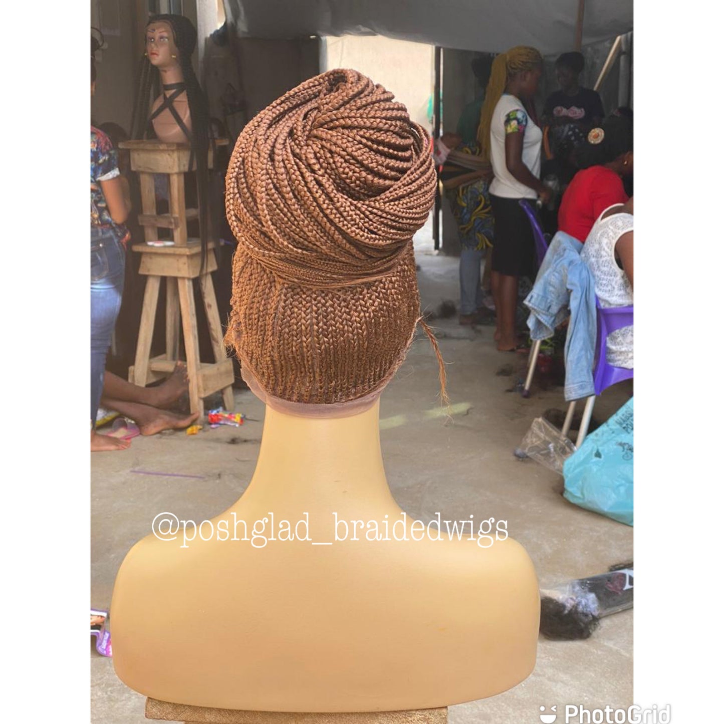 Cornrow Braid Wig - Auburn Full Lace - Iyawa