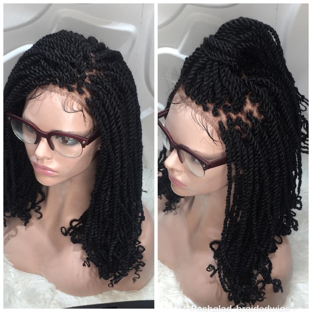 Kinky Twist Braided Wig (13 by 4 Frontal Lace) - Rockiba