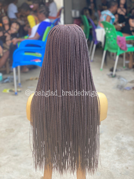 Cornrow Braid Wig "6 by 2 Closure Lace" Midback Length (Thelma)