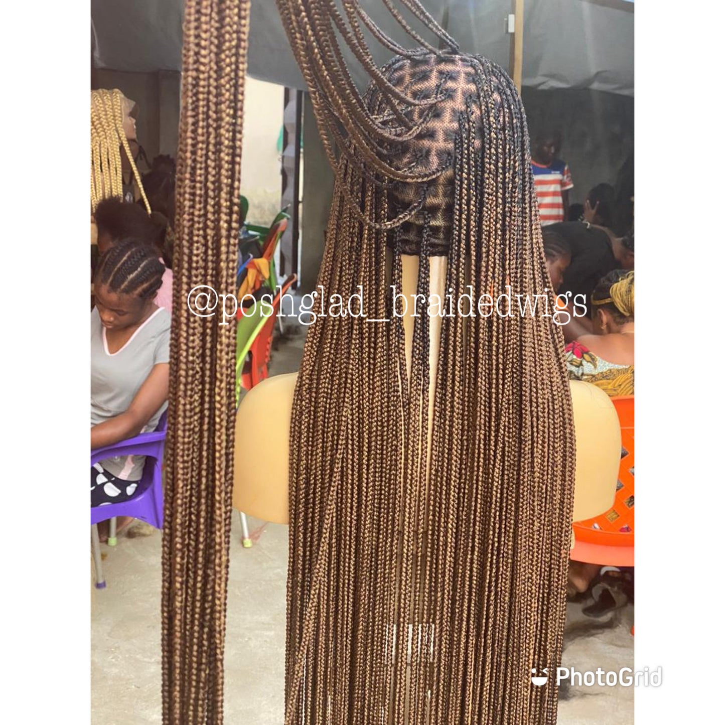 Beyoncé Honey Blonde Knotless Braid Wig "Premium Swiss Full Lace"