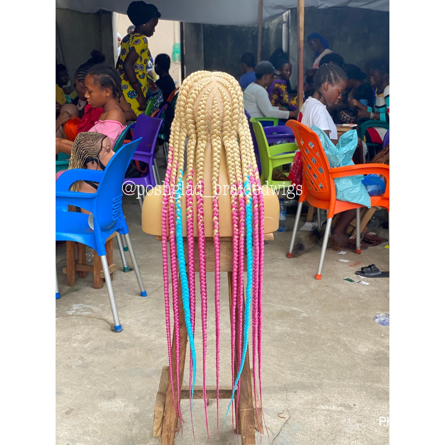 Pop Smoke Wig "Blond Ombre Color" Full Lace