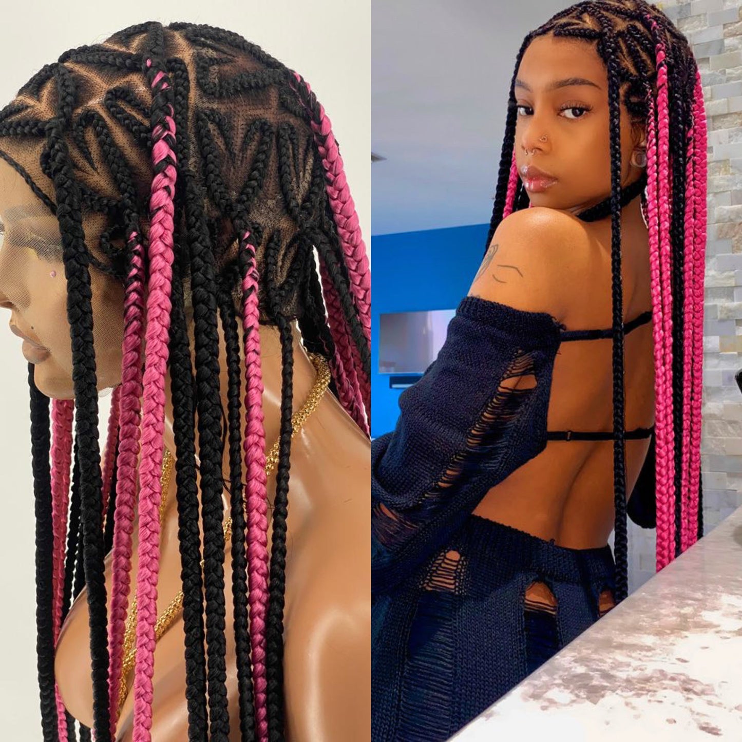 Cornrow - Miss Pink - Ready to ship