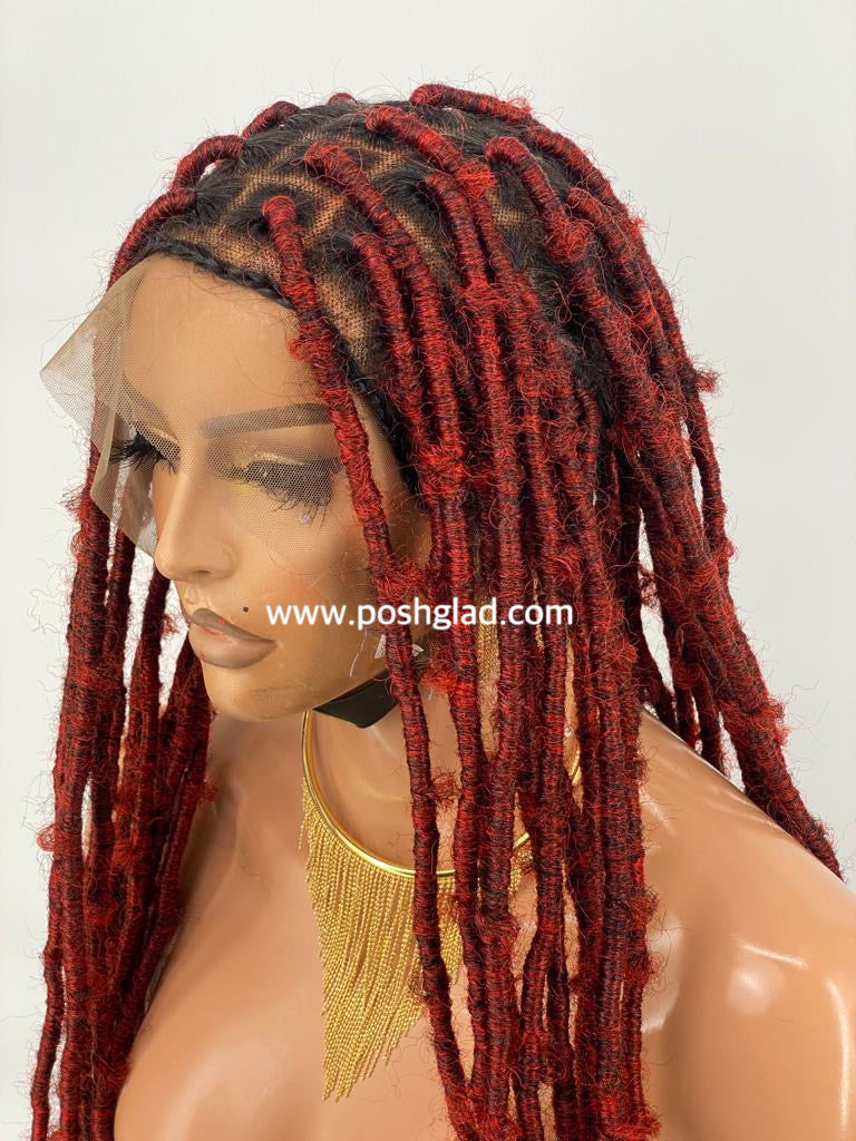 Distress Locs Wig (100% Human Hair Lace Base) Ready To Ship - Rosemary