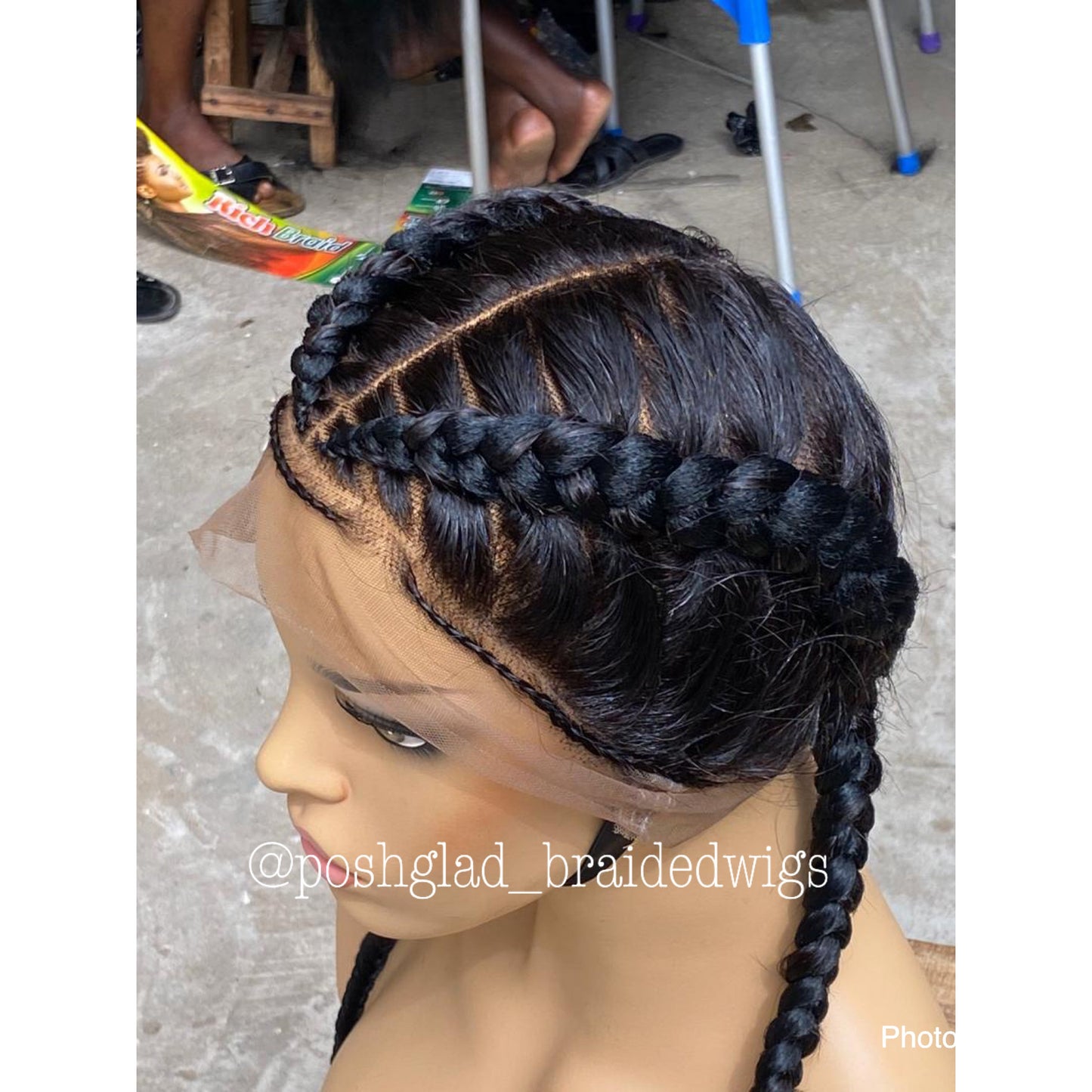 Cornrow Braid Wig - French Braid - Annette