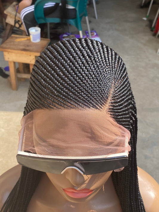 Cornrow Braid Wig - Full Lace Side Part - Candy