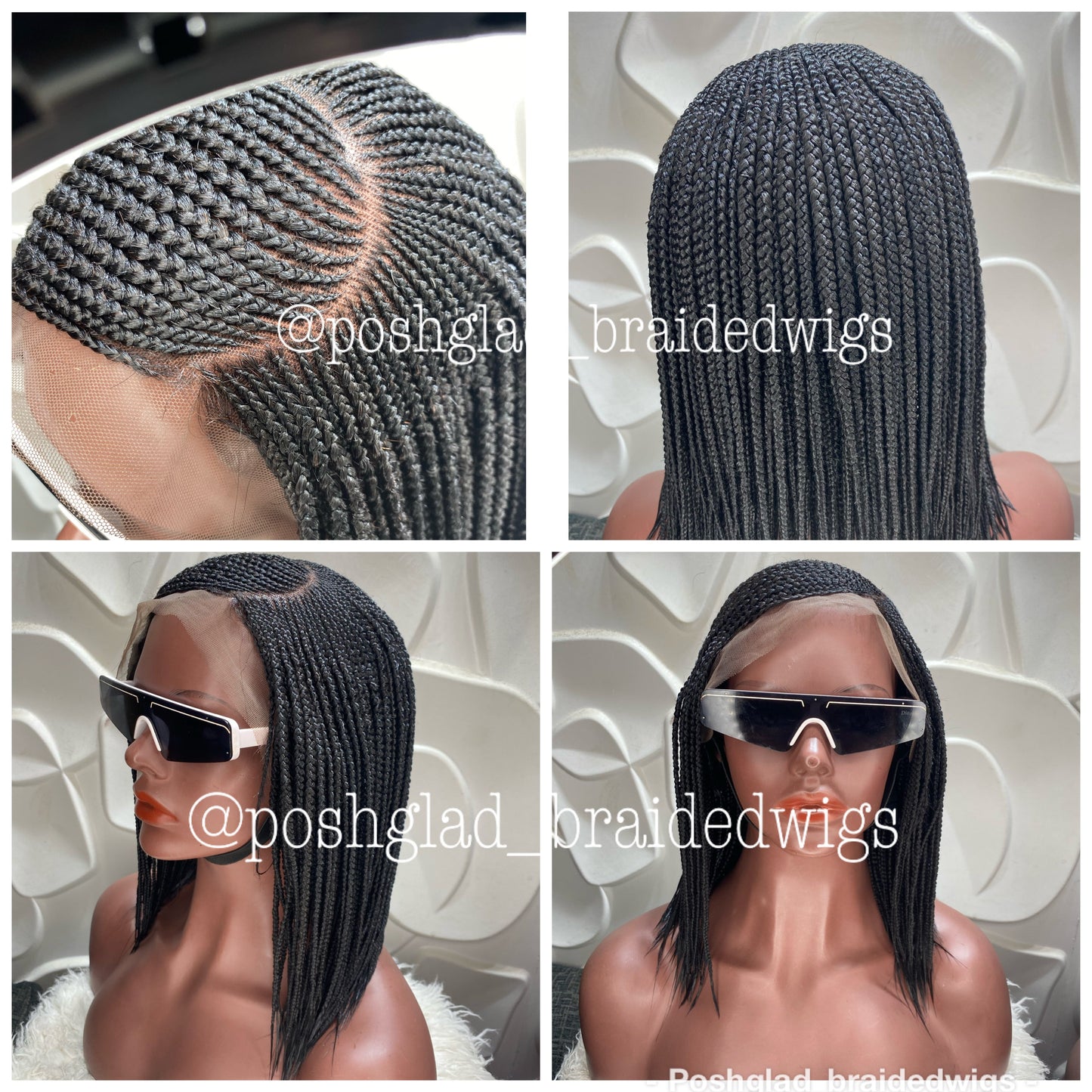 Cornrow Braid Wig (13x4 Lace Frontal) - C cut