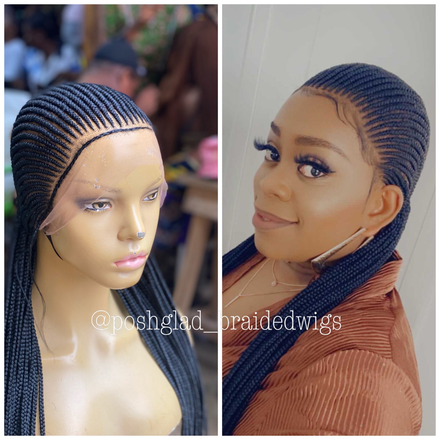 Feedin Braid Wig - Aisha cornrow