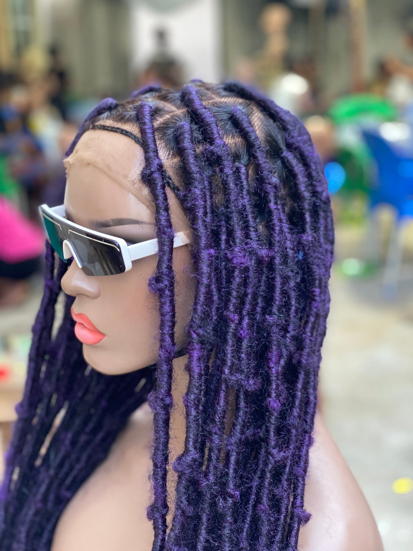 Destress Locs - Full Lace Purple Color - Makeba