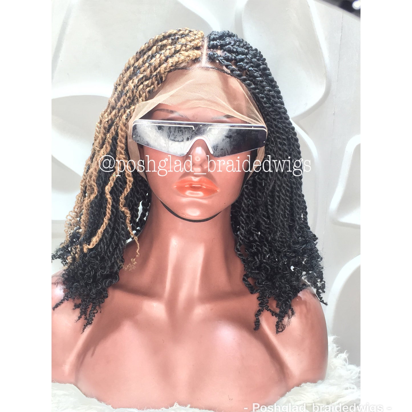 Kinky Twist Braided Wig (13 by 4 Frontal Lace) - Celestina
