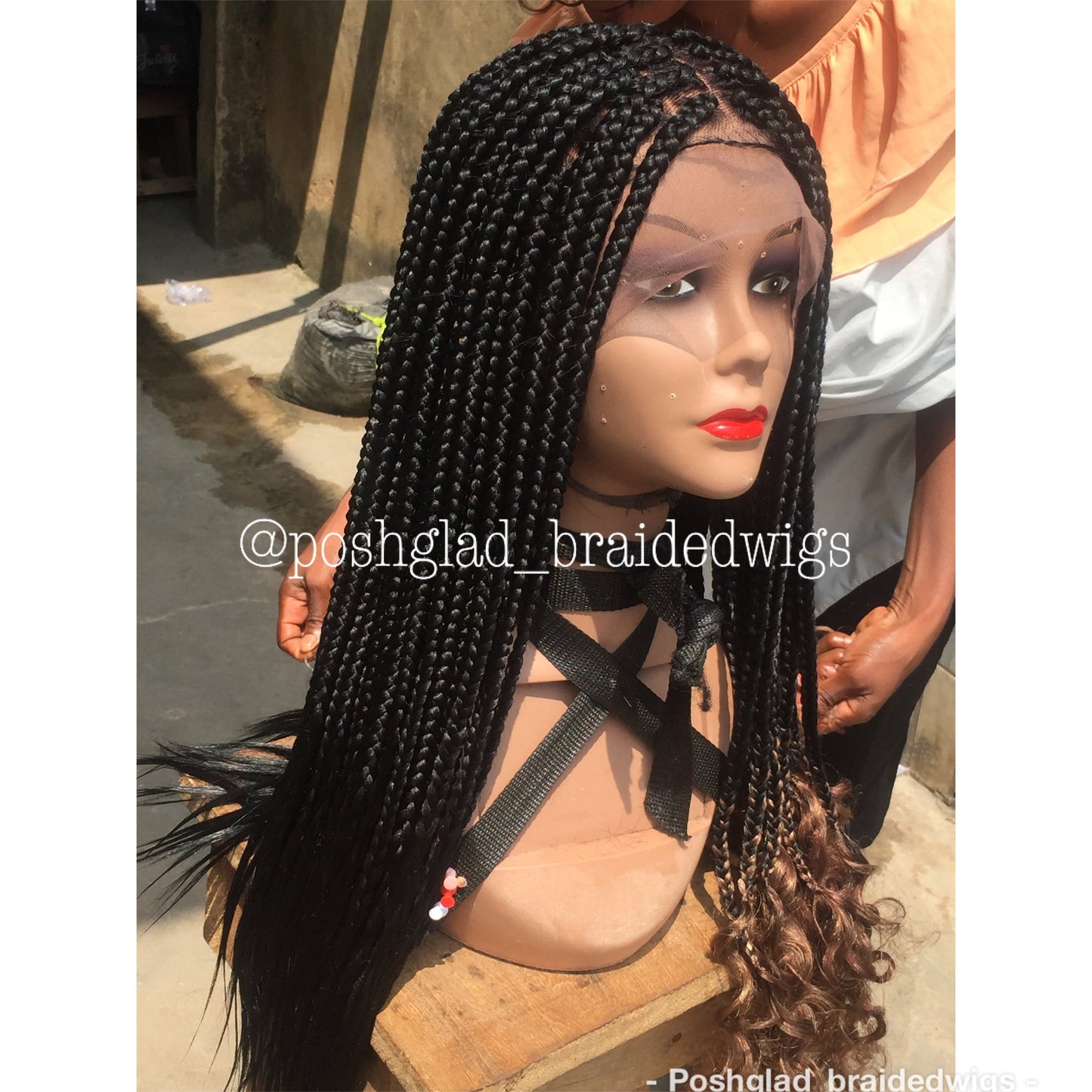 Goddess Box Braid Wig With Curly Tips - Lorensa