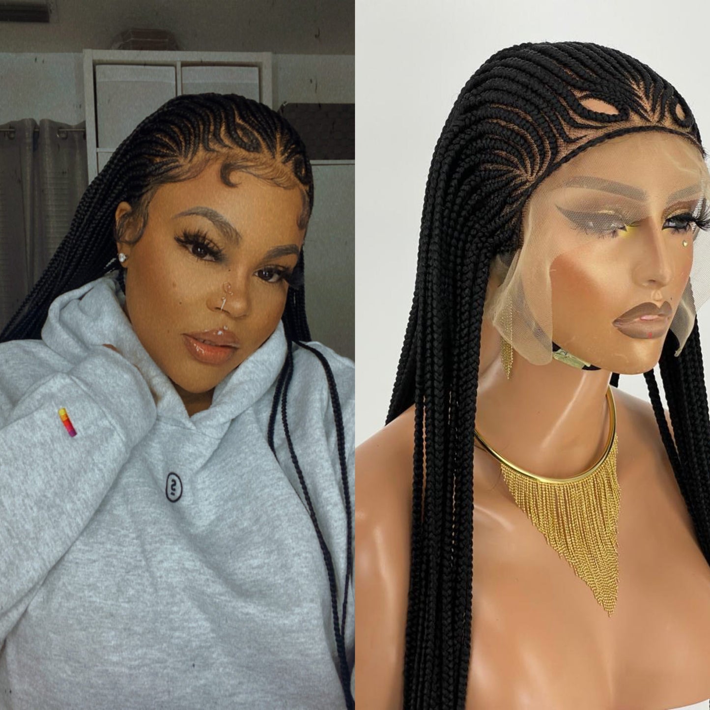 Wig Fab Cornrow 13 by 4 Ready to ship