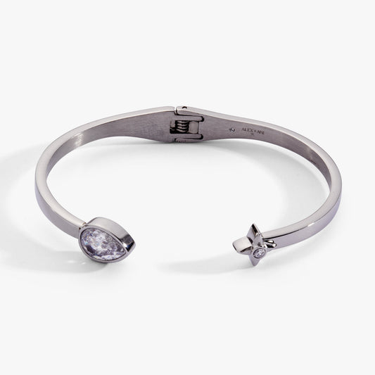 Crystal Teardrop and Star Cuff Bracelet