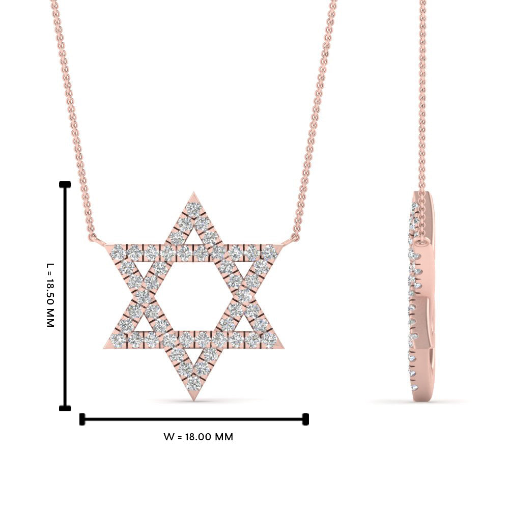 Star Of David Delicate Diamond Pendant