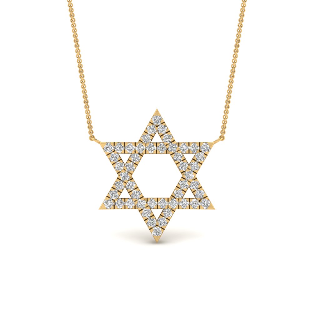 Star Of David Delicate Diamond Pendant