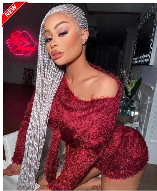 Cornrow Braid Wig - Black Chyna